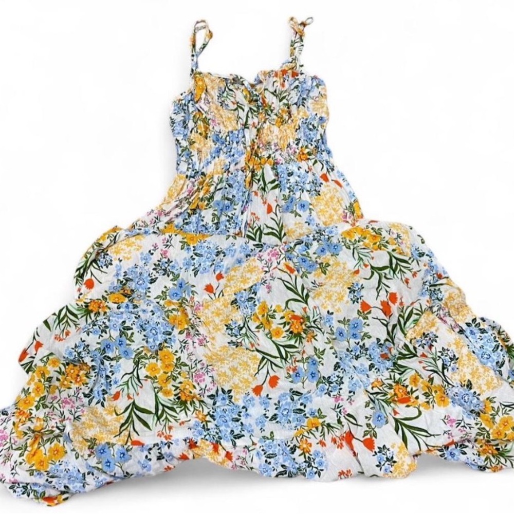 Liberty Love Floral Maxi Dress - Blue, Yellow, Green, Red